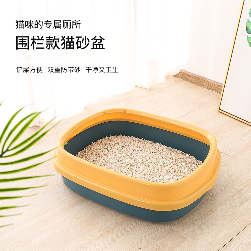 Caja de arena para gatos gran casa semicerrada estilo serie caja de arena para gatos inodoro suministros para mascotas al por mayor venta caliente transfronteriza
