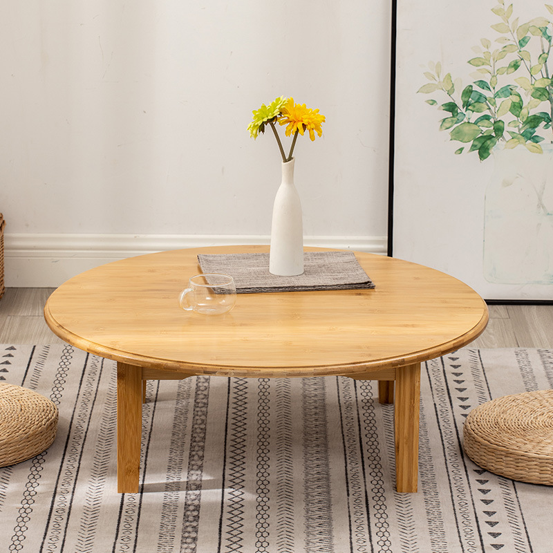 Mesa redonda taburete sala de estar balcón mesa de té hogar mesa baja estilo japonés y sala mesa de té mesa de tatami portátil