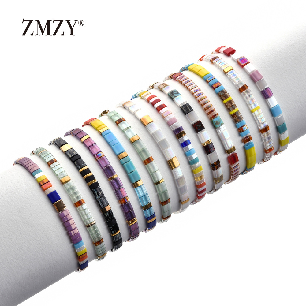 20g Weight Bracelets Classification Beaded Chain Material 1 Piece Quantity Holiday, Daily Occasion Beaded Material Colorful Pattern Women's Gender Bohemian Style Bohemian Colorful Beaded Wholesale Beaded Bracelets 无