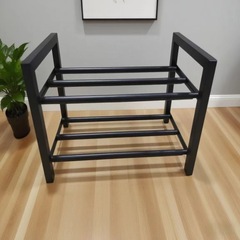 国境を越えた新しい製品格納式拡張二層靴ラック鉄折りたたみ式取り外し可能な収納ラック靴キャビネットラック