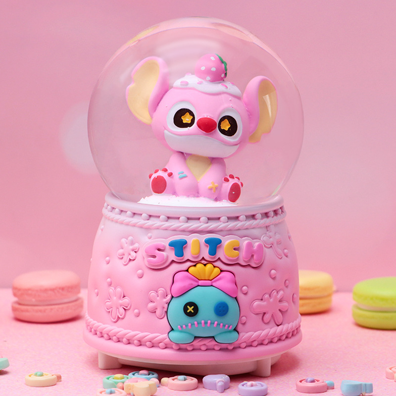 Romántico secreto bosque bola de cristal luminosa caja de música caballo blanco creativo decoración de escritorio de niña regalo de estudiante al por mayor