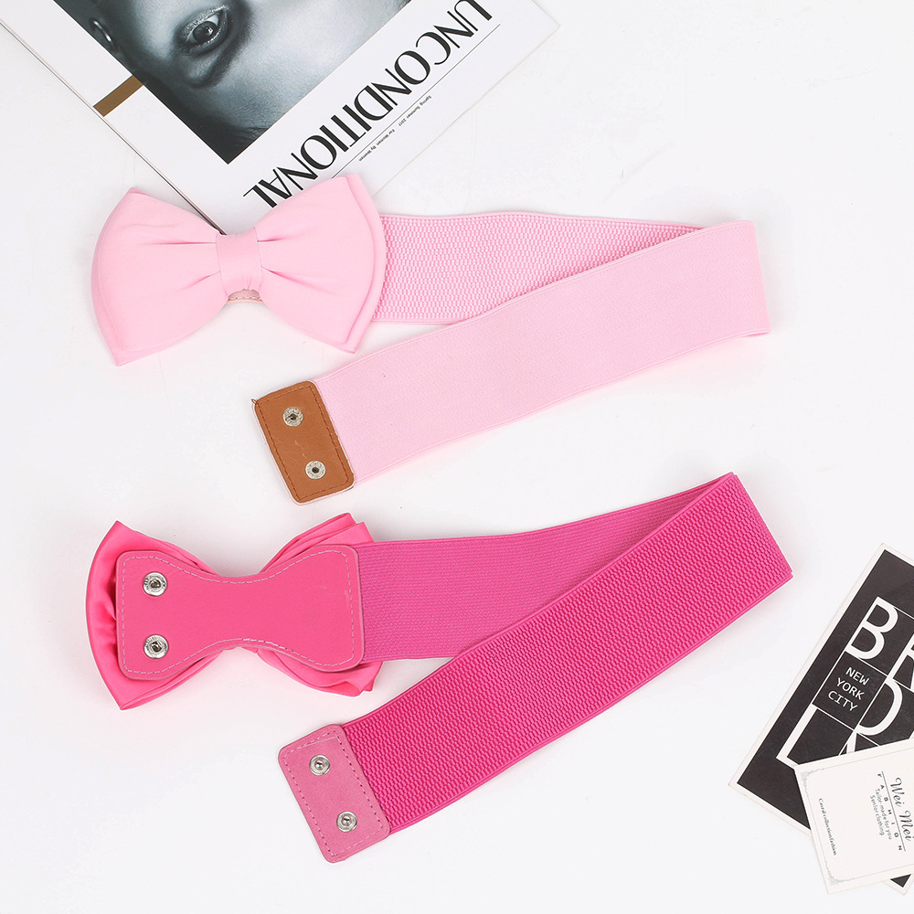 Cintura extra grassa e allargata Accessori elastici elastici Gonna decorativa Cintura per ragazze Ornamenti in vita con fiocco in chiffon_voghion.com