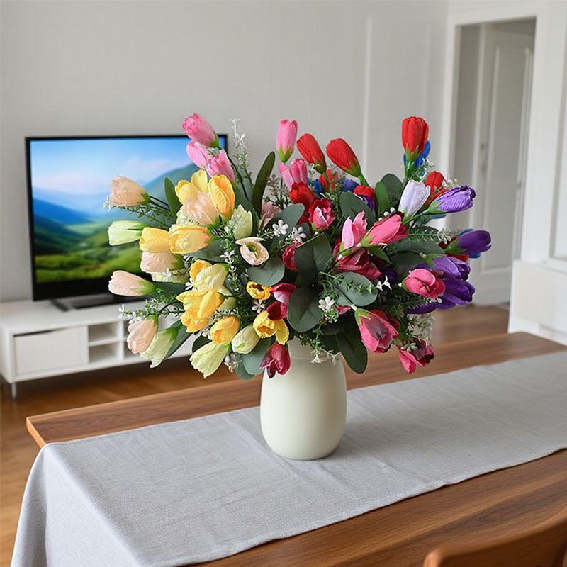 Simulación ramo de flores de alta calidad 5 15 flores brotes de magnolia sala de estar flor decoración de mesa ramo de flores