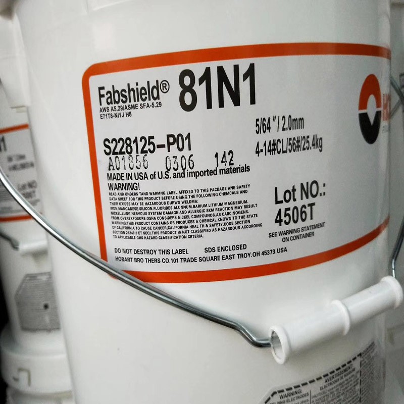 美国赫伯特Fabshield 81N1管道焊丝E71T8-Ni1J/81N1管道药芯焊丝