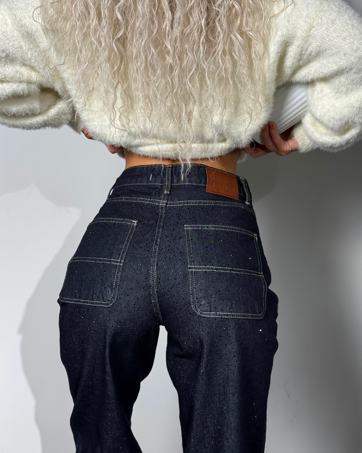 2026 Spring New Niche Design Rhinestone Pants European And American Style Loose Straight Casual Versatile High-Waisted_ecoleips.com