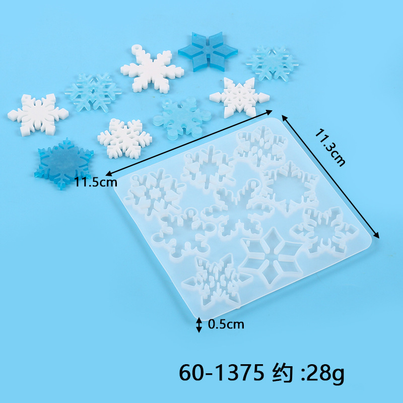 DIYクリスマスシリーズクリスマスツリーヘラジカ雪花形ペンダントイヤリングペンダントネックレスキーホルダーペンダント製作金型|undefined