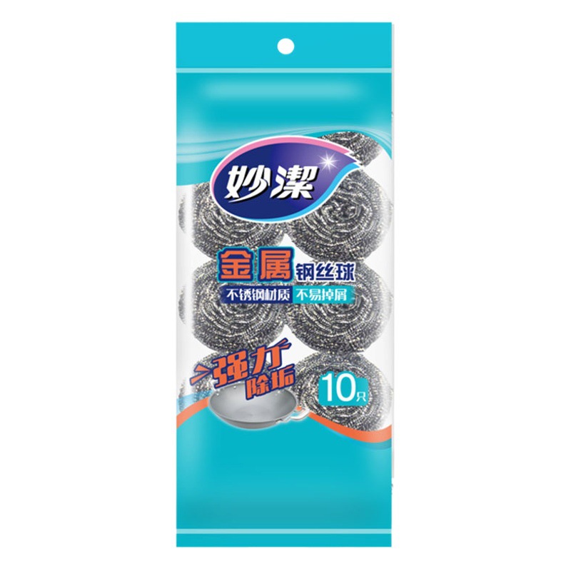 Bola de alambre de Miaojie Bola de limpieza para el hogar No se cae la seda Cocina Lavador de platos Bola de alambre de descontaminación de acero inoxidable al por mayor