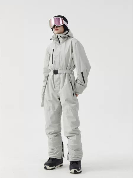 Ski Suit Set for Women, One-Piece Winter Snowboarding Warm Thickened Outdoor Clothing for Men, Snowboard Pants Gear