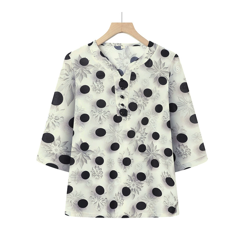 Летние тонкие футболки для женщин среднего и пожилого возраста, летняя одежда для старух, модная бабушкинская одежда с короткими рукавами.