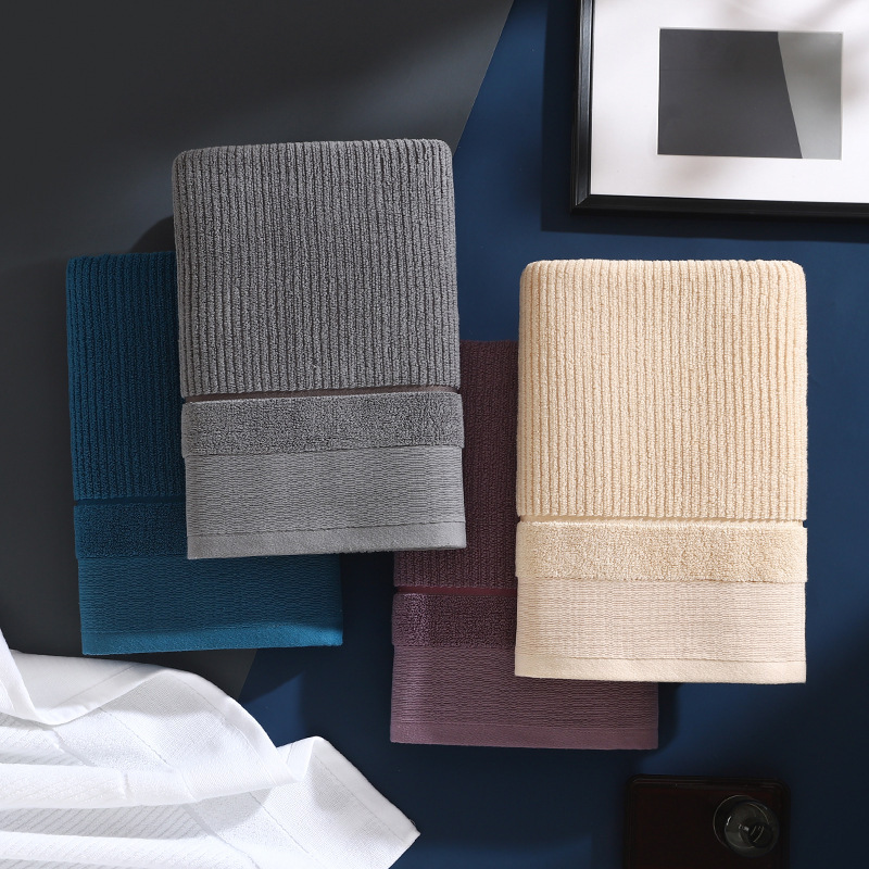 Bath Towel Pure Cotton Thick Type a Beach Essential Supplies Household Water-Absorbent Independent Packaging Swimming Quick-Drying Men's Bath Towel