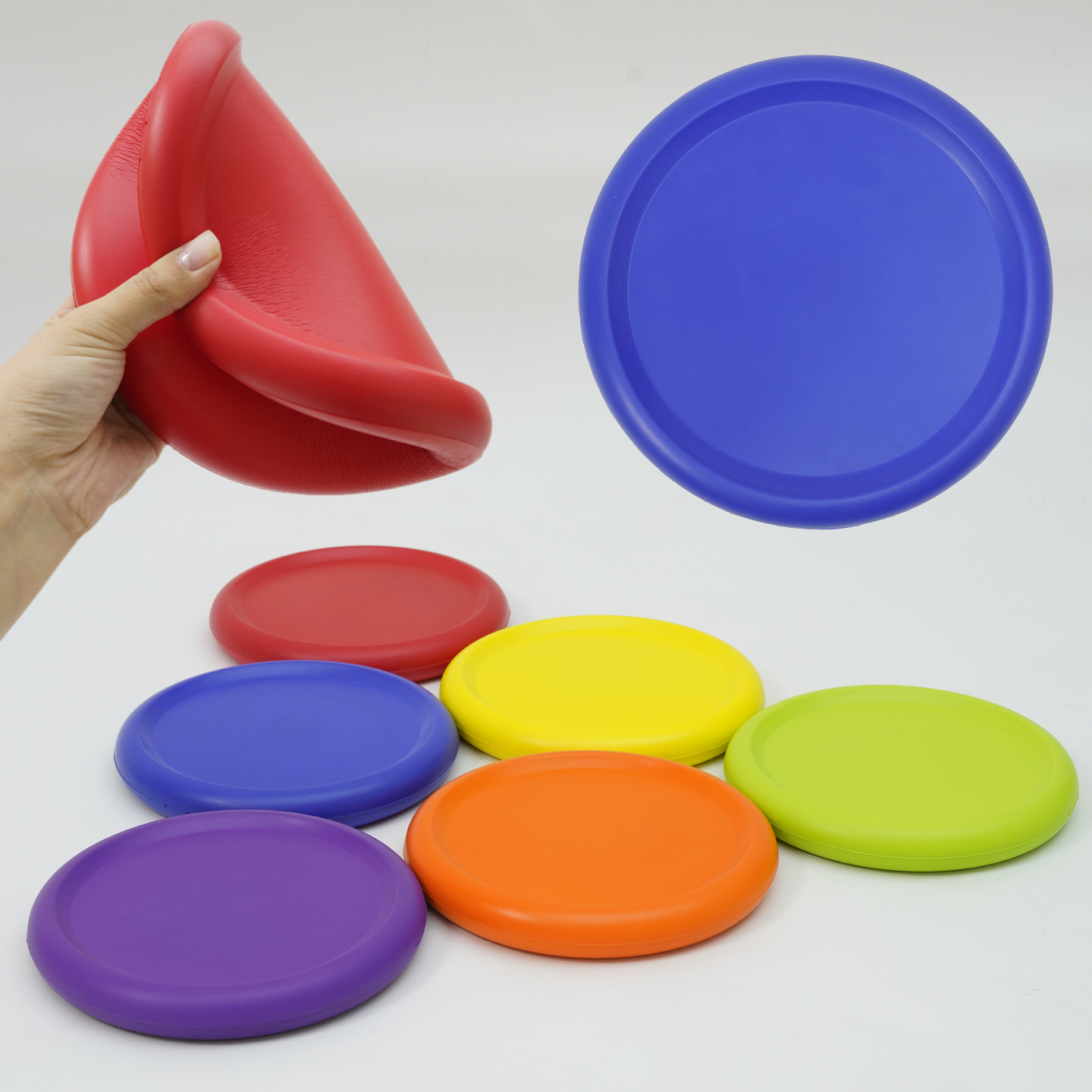 Espuma infantil Frisbee juguetes deportivos espuma de espuma suave de color sólido material esponja disco floppy