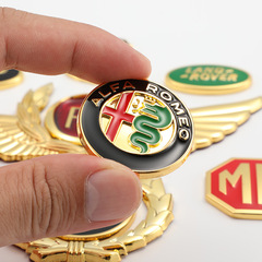 Car metal car stickers to cover scratches and decorative stickers, wing-spreading side mark car stickers, 3D three-dimensional metal wing car stickers