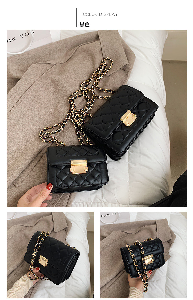 Korean Fashion Messenger Small Square Bag display picture 3