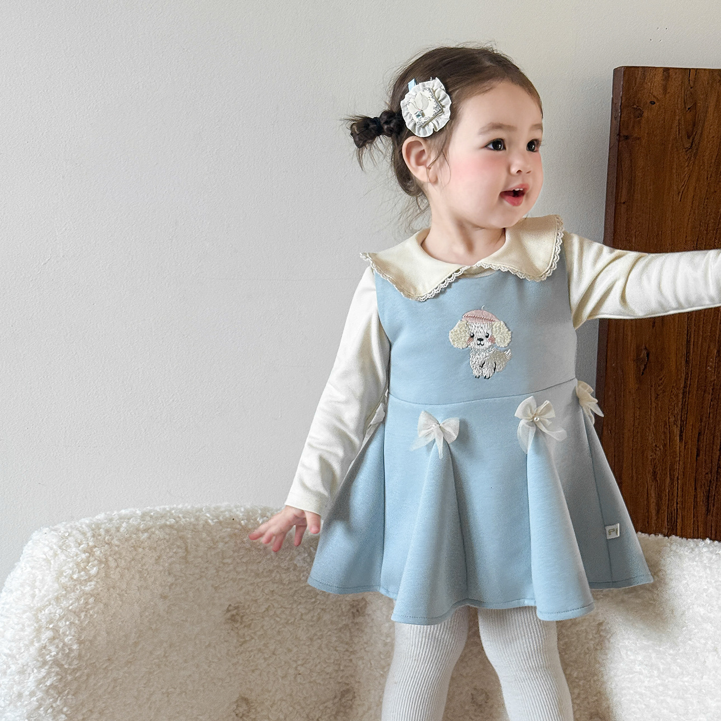 106059819@qq.com 106059819@qq.com ZheLi Clothing Vestido Infantil Princesa para Meninas Outono 2025 - Vestido Formal para Menina de Um Ano_voghion.com
