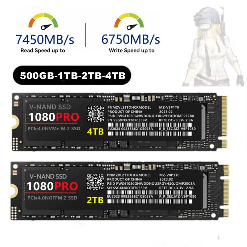 Cross-border PCIe 4.0NVMe памяти хранилище 1080PRO M.2 твердотельный накопитель SSD 1TB 2TB 4TB