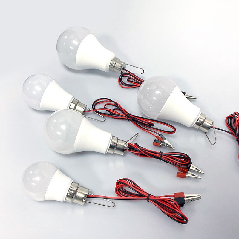 DC12V cable de interruptor de clip de baja tensión E27led lámpara de bombilla de potencia completa suministro directo de fábrica de iluminación solar