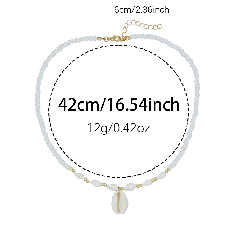 Cold Wind Special-interest Design Conch White Bead Necklace