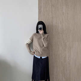 TB秋冬新款男女同款羊毛圆领毛衣休闲时尚百搭情侣款四条纹毛衣