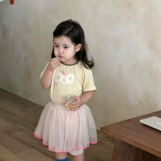 宝宝夏装薄款儿童夏季衣服2026款韩版童装女童卡通短袖T纱裙套装