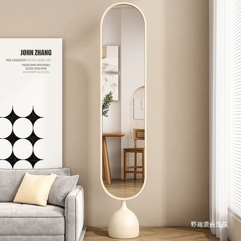 Nordic INS легкое роскошное зеркало в полный рост, напольное, для домашнего использования, подвижное, вращающееся, итальянская дизайнерская гардеробная для спальни, дикий стиль.