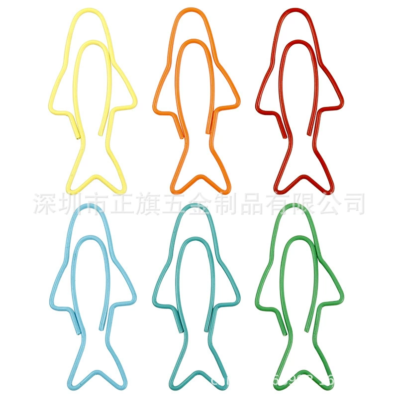 Заколка для бумаги в форме сардины, музыкальной ноты, четырехлистного клевера, фламинго, свиньи с вьющимся хвостом, заколка для бумаги в форме большого пальца