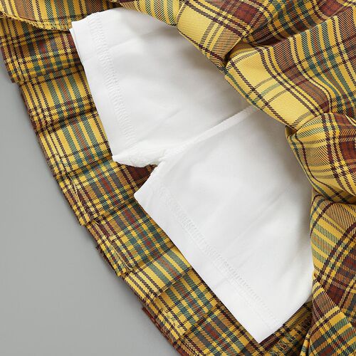 Half-body Skirt Short Skirt Summer Autumn Girls Baby Plaid Pleated Skirt Children's JK Skirt Trendy Little Girls College Style Skirts