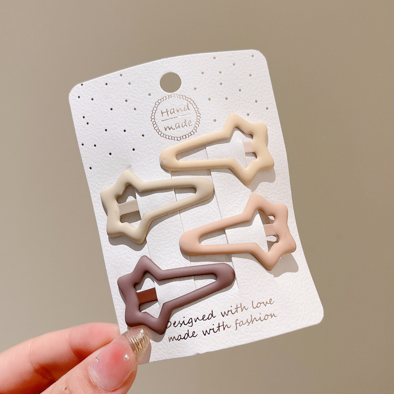 Color para niños lindo pequeño bb clip niña flequillo clip de cabello roto horquilla para bebé tocado de niña estrella horquilla