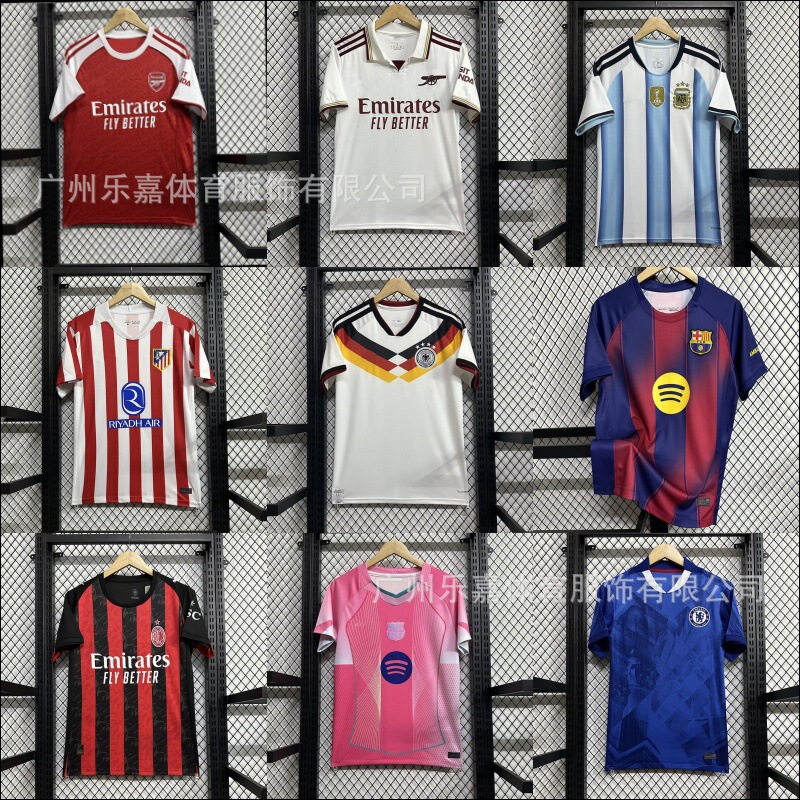 26.27 New Football Jerseys Barcelona Real Madrid Brazil England Portugal T-Shirts National Team Jerseys Wholesale in Large Quantities