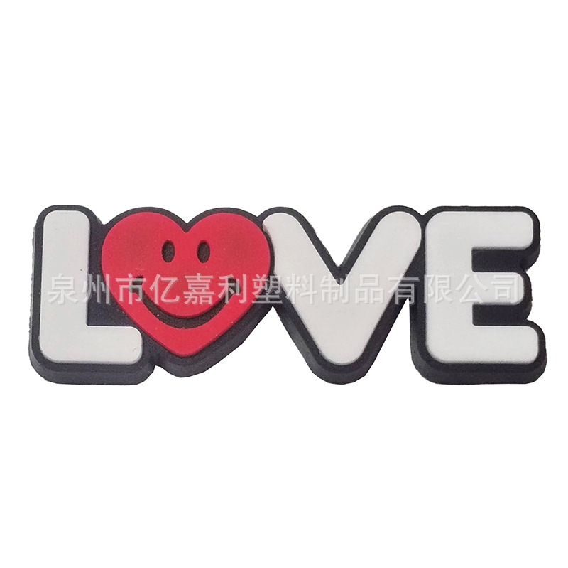 Rosa carta serie agujero zapatos Accesorios agujero zapatos DIY zapatos desmontables flor zapato hebilla al por mayor