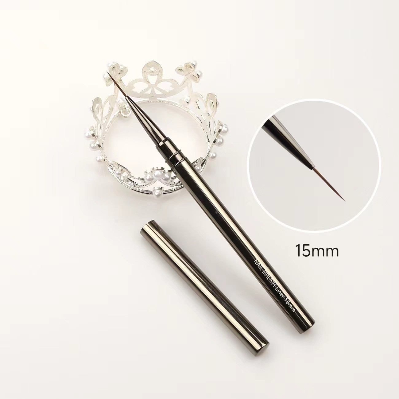 Pluma de uñas transfronteriza traje de pincel de dibujo varilla de metal con tapa pluma de dibujo ultrafino pluma de pintura suministro directo de fábrica al por mayor