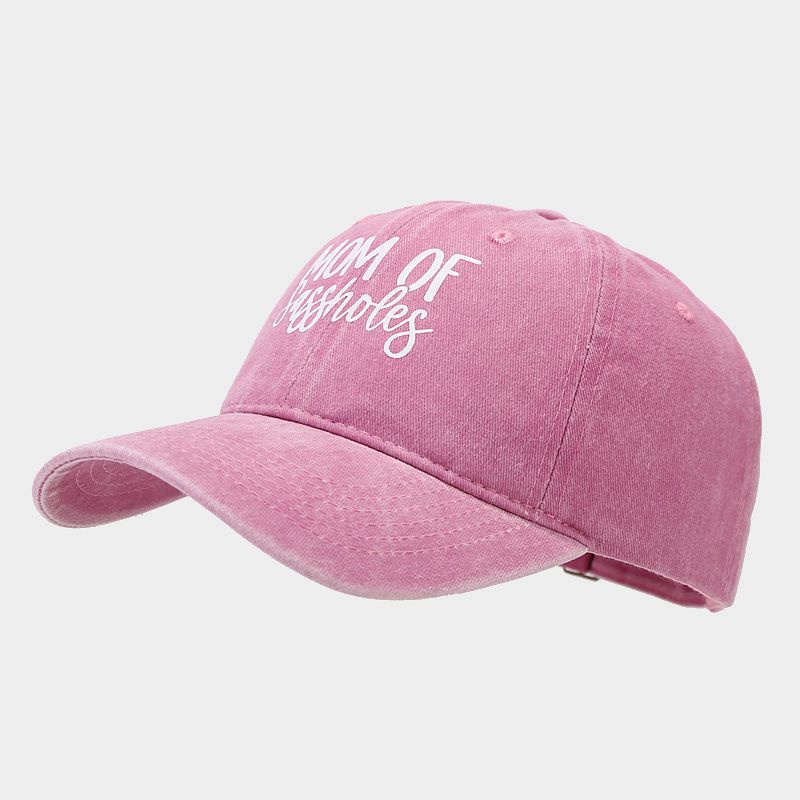 Moda europea y americana nueva impresión de transferencia térmica línea de palabras tapa suave gorra de béisbol femenina primavera y verano casual todo partido protección solar marea