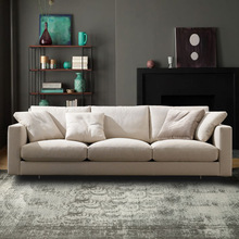 北欧乳胶沙发可拆洗直排简约现代小户型客厅三人四人位布艺沙发