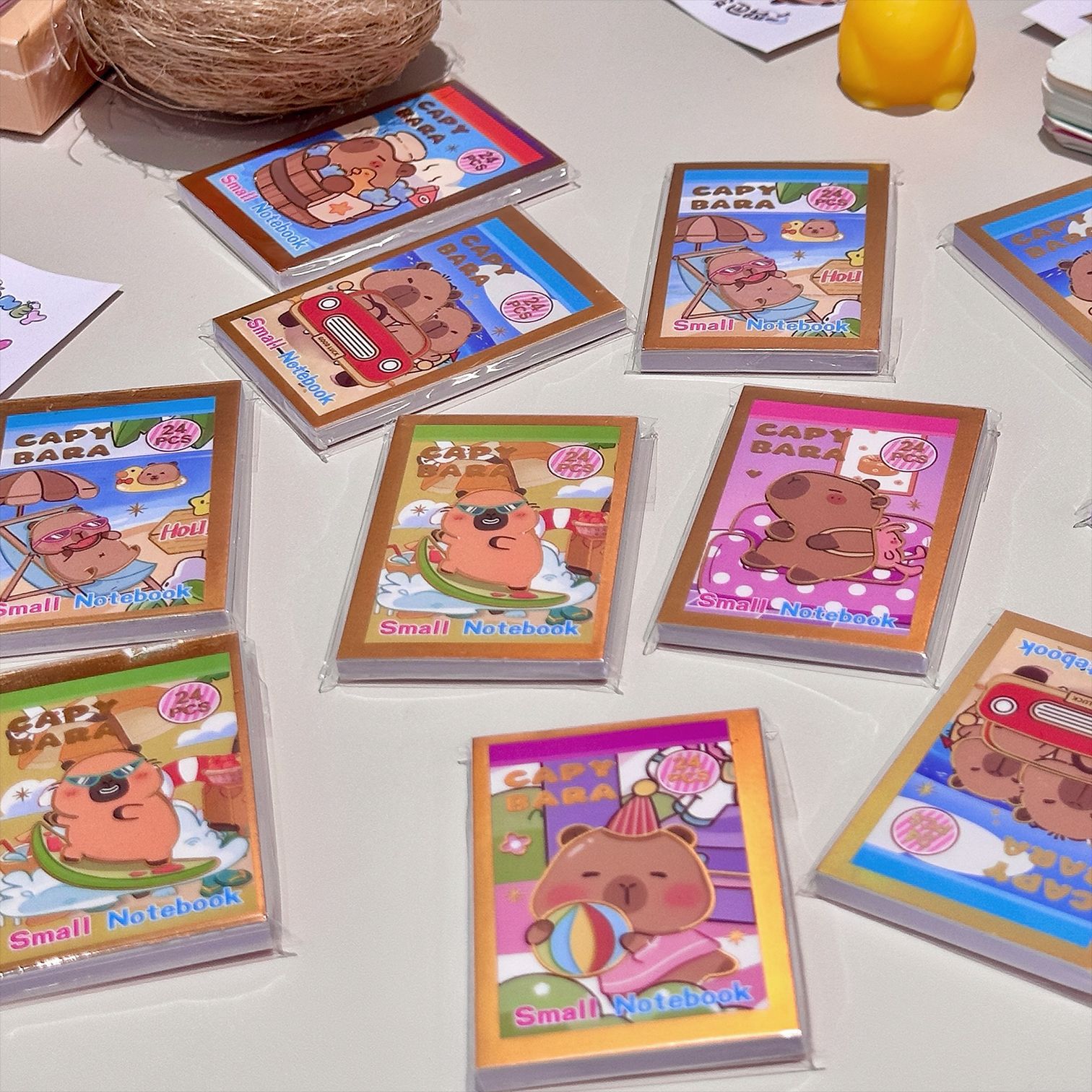 Kapi Mini Doudou, diario periférico de alto valor, pegatinas, pegatinas de cuentas a mano para estudiantes de primaria, pegatinas de estampado en caliente