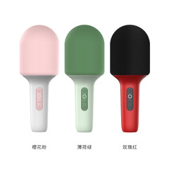 Jinyun All-in-One Capacitor Microphone for Mobile Phone Live Streaming, Bluetooth Wireless Karaoke Mic