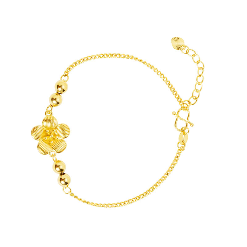 Vietnam oro de oro de verano de lujo ligero flor pulsera de joyería Yiwu al por mayor fabricantes de joyería suministro