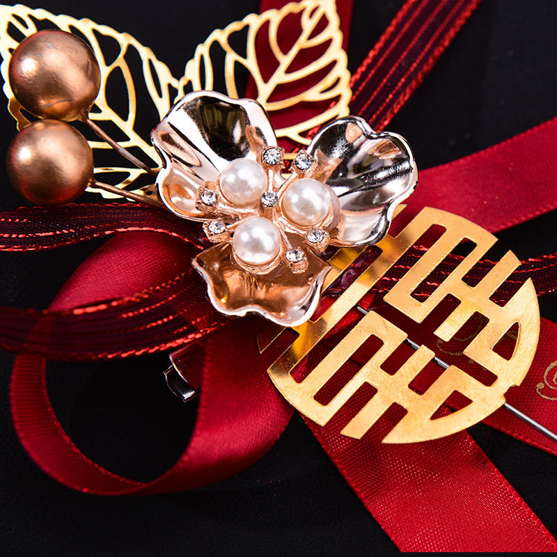 Boutonnière de boda, flor de boda para el novio, broches para la novia y las damas de honor, corsages, flores de bienvenida para los padres, artículos familiares, hechos a mano. image 4