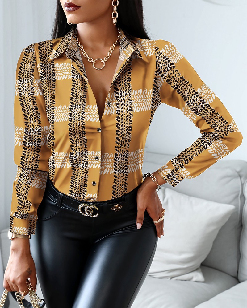 2021 estación independiente deseo Amazon popular Otoño e Invierno de manga larga con cuello en V color a juego estilo retro camisa superior