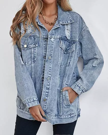 (Cross-border trading), big denim jacket