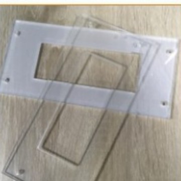 雕刻加工PC圆环透明PC板盲板圆环透明塑料挡板窗口片倒角打孔开槽