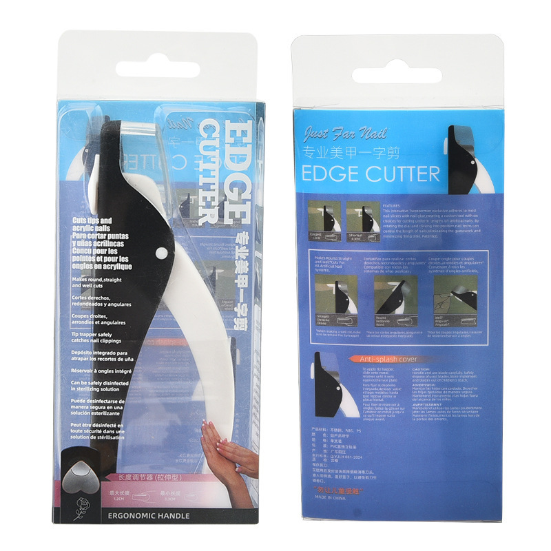 Tijeras para uñas de una línea de acero inoxidable en forma de U, cortador para extensiones de fototerapia DIY, con herramienta de formación.