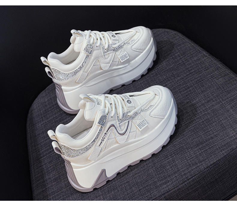 Giày sneaker nữ đế dày phong cách retro cổ điển — 5028 da tím, 5028 da vàng, 5028 da xám, 5028 da đỏ chi tiết 35