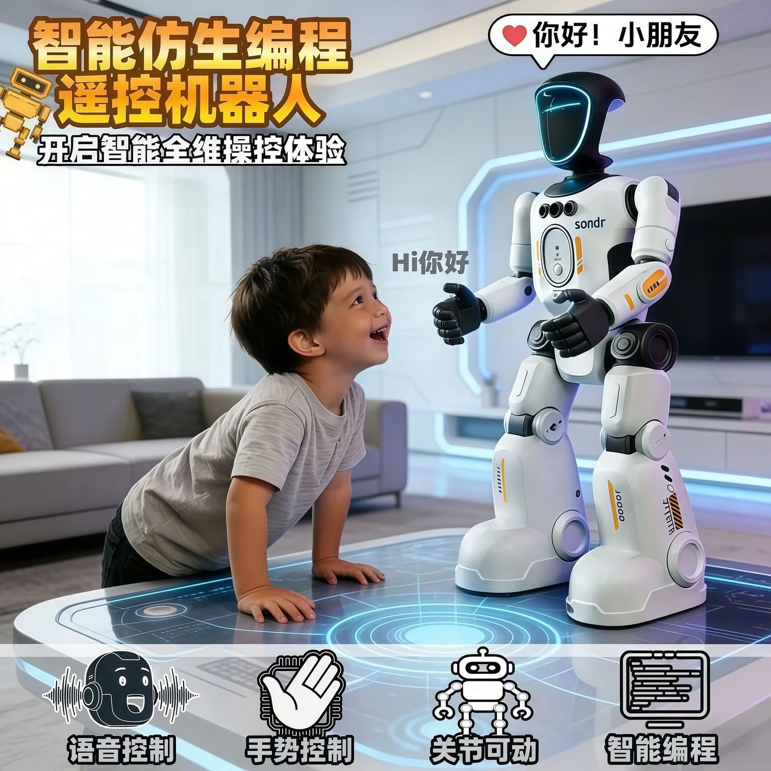 Erta ta'lim AI insan shaklidagi robot boshqaruv xususiyati