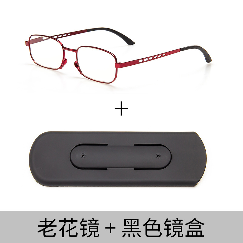 2022 nuevas gafas de teléfono móvil anti-marco de metal ligero azul soporte portátil gafas de lectura exquisitas de las mujeres gafas de lectura al por mayor