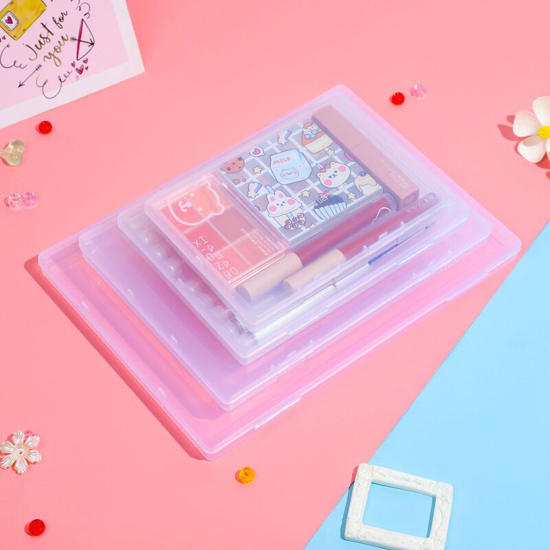 長方形の透明なつや消しのアクセサリの部品の収納箱のプラスチックの平たい箱の文房具の包装箱の空の箱のアマゾン|undefined