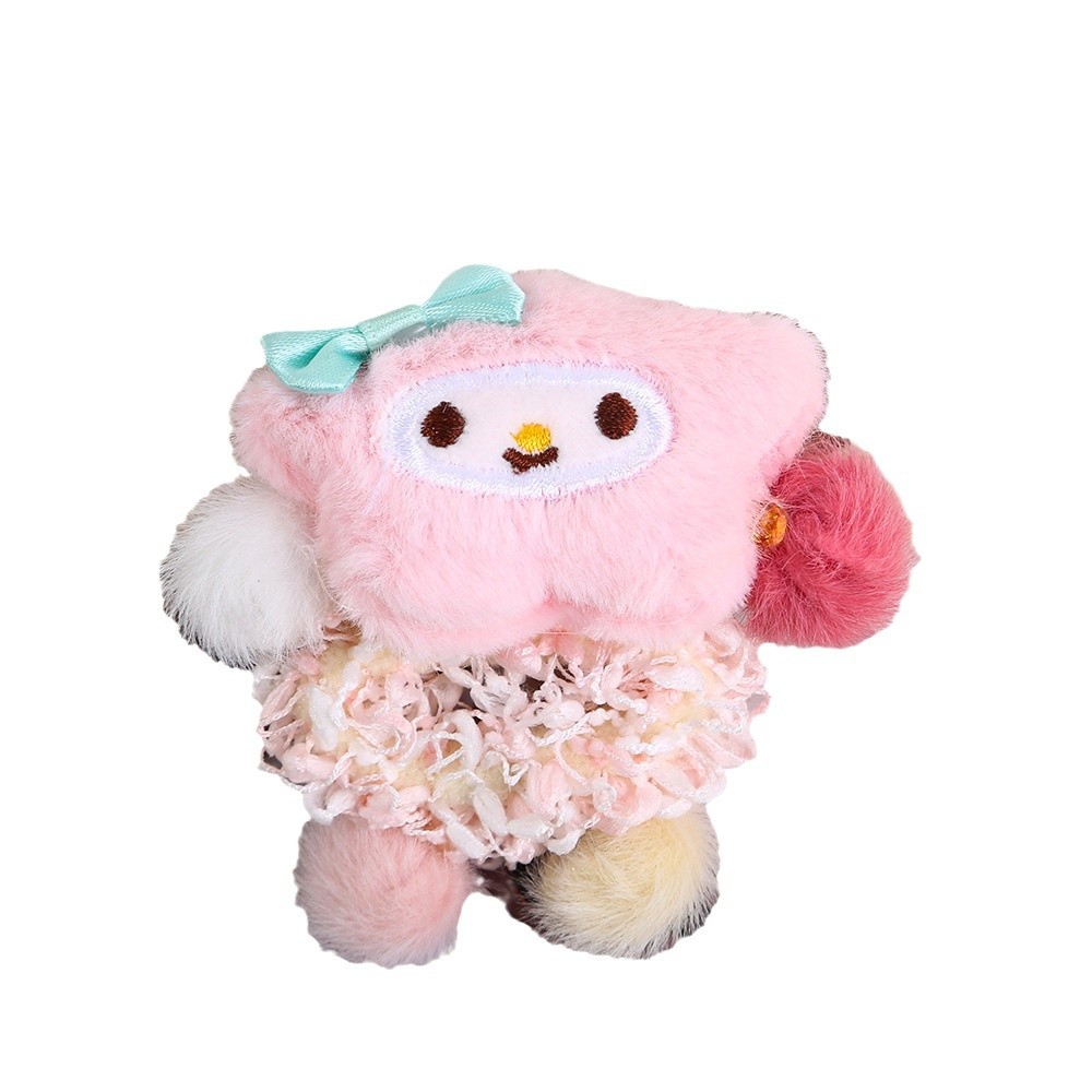 Niños cuerdas de cabello Kulomi 2024 nuevas estrellas de peluche lindas anillo de cabello para niñas Zuma bola de cola de caballo adornamiento para el cabello