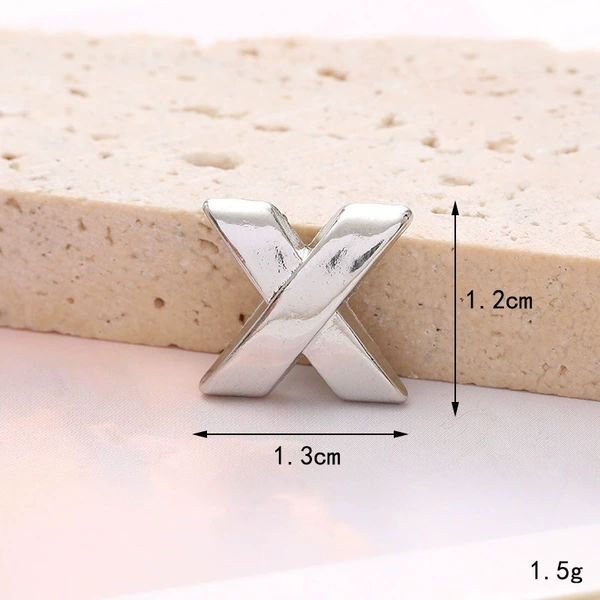 D2661 X-shaped letters silver
