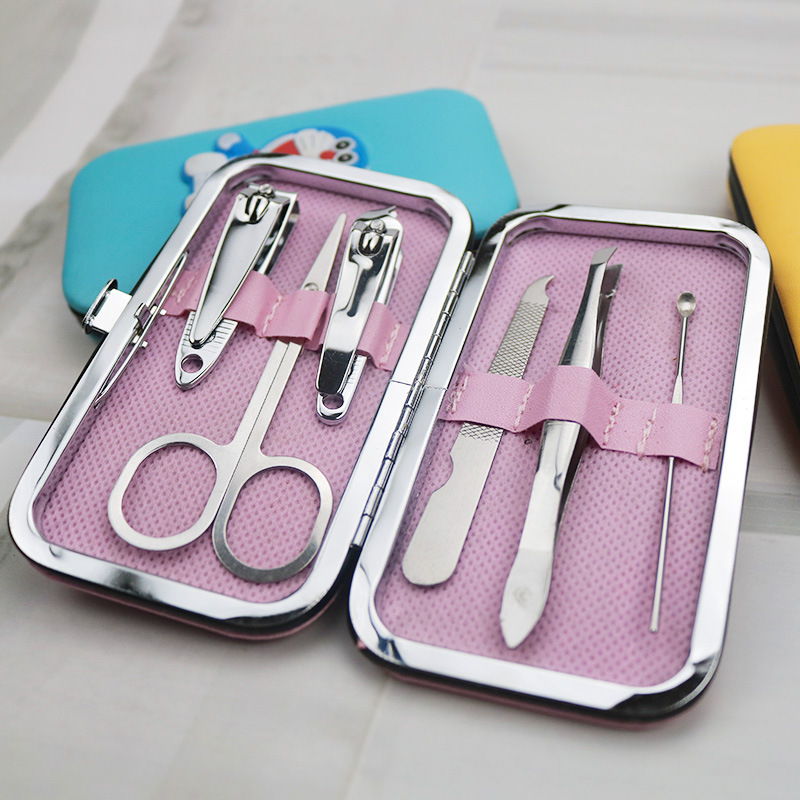 Cartoon nail clippers set cute stainless steel nail art portable nail clippers nail clippers manicure tools 6-piece set