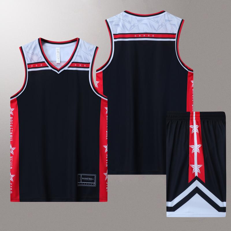 Serie de vestir de baloncesto Dunk Master, vestir de entrenamiento de vestir de baloncesto transpirable, logotipo de impresión, manga corta