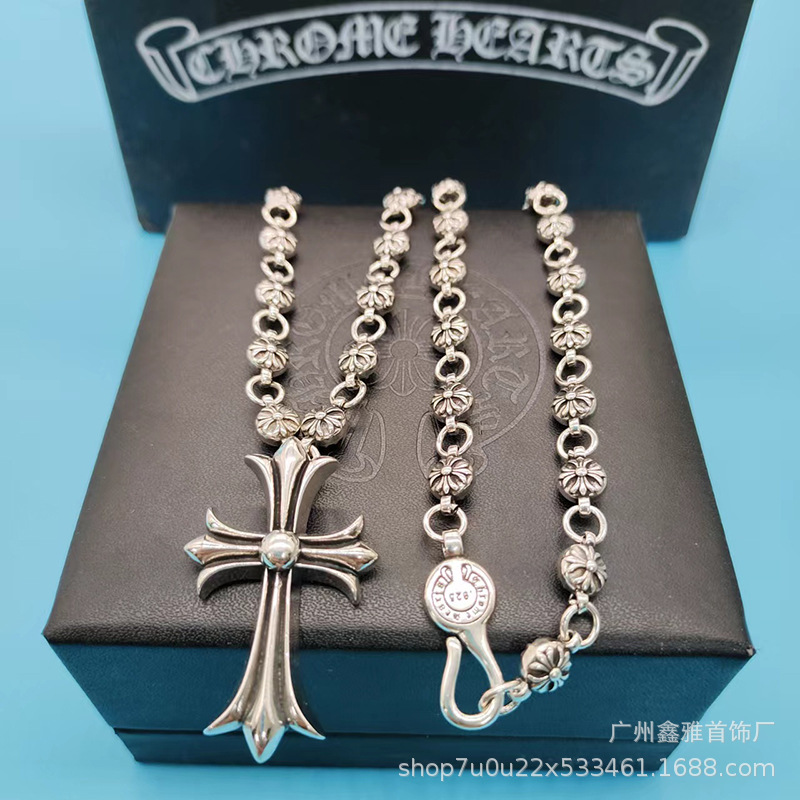 Chkeluo estrella de seis puntas llama Cruz vintage colgante collar Moda pareja en línea celebridad chic cadena