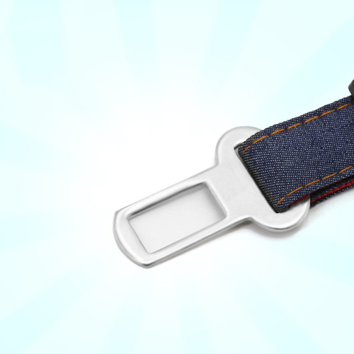 Pet car retractable seat belt denim outing leash dog car safety buckle anti-lost dog collar